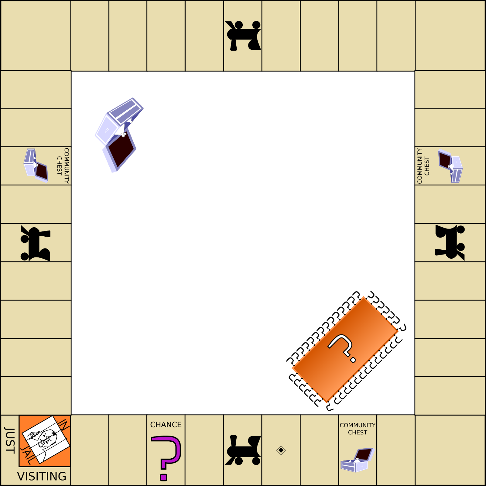 En Este Vídeo, Creamos El Cofrecito Conteniendo Los - Tablero Monopoly (1600x1600), Png Download