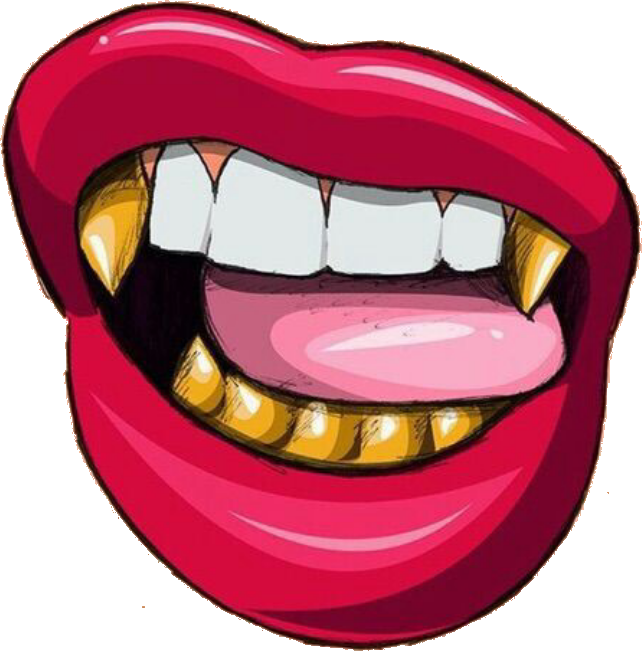 Lip Biting Grill Shirt (642x651), Png Download