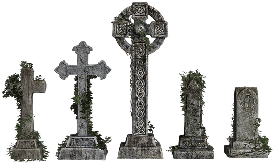 Cemetery, Tombstone, Celtic, Stone - Cemetery Png (550x340), Png Download