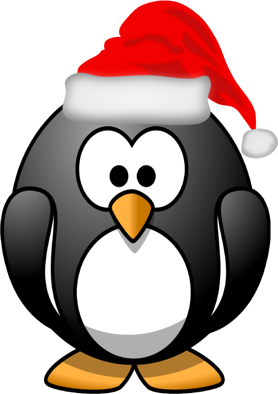 Santa Hat Png - Cartoon Penguin (1979x1625), Png Download