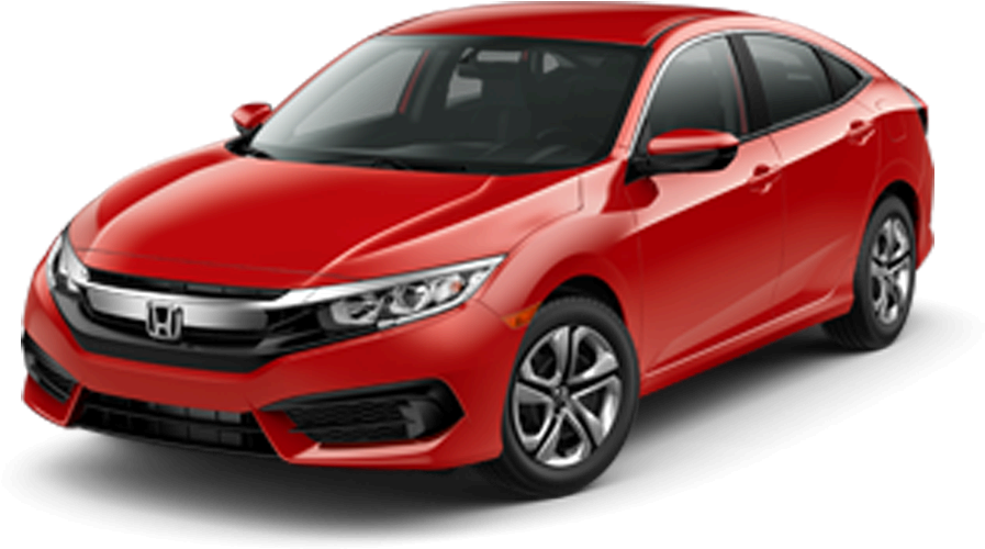 2018 Honda Civic Lx - 2018 Honda Civic Red (909x501), Png Download