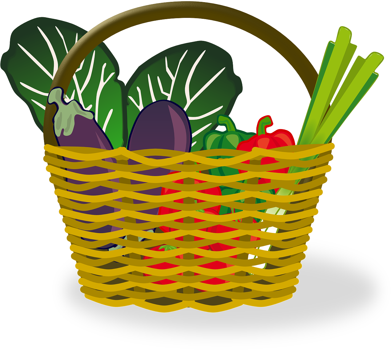 Vegetable Clipart - Food Basket Clip Art (800x755), Png Download