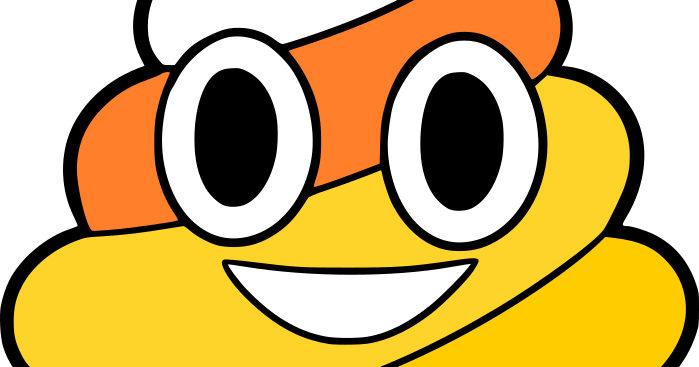 Candy Corn Poop Emoji (699x367), Png Download