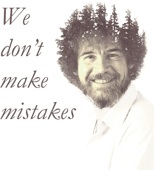 Bleed Area May Not Be Visible - Bob Ross (540x700), Png Download