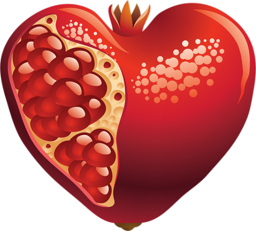 Grenade Png, Coeur - Pomegranate (500x450), Png Download