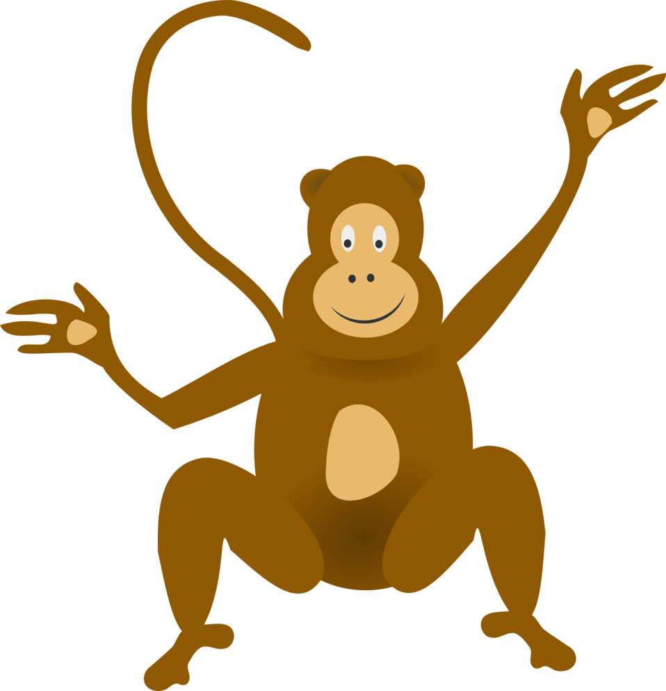 Monkey Clip Art - Monkey Clipart No Background (555x576), Png Download