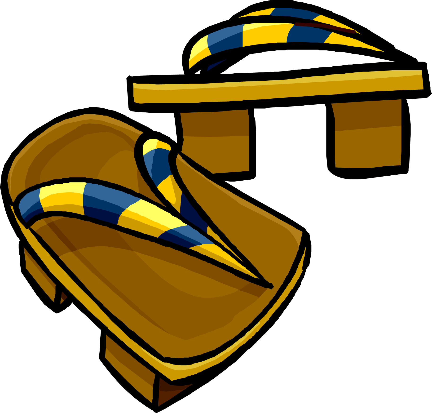 Sunburst Sandals - Club Penguin Sandals (1825x1745), Png Download