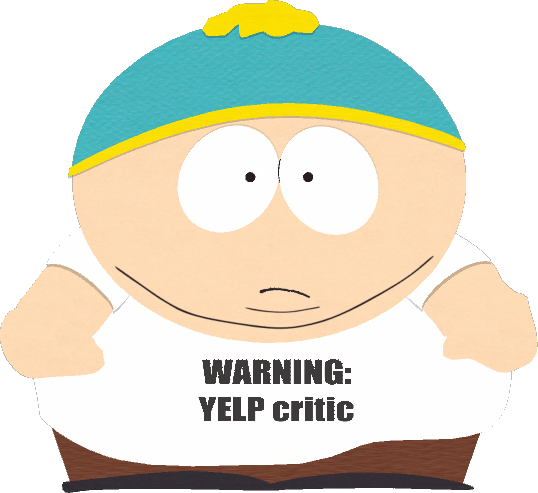 Cartman Yelp Food Critic - Cartman Yelp (538x493), Png Download
