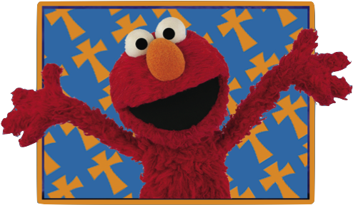 Elmo Jesus - Sesame Street Party Game Birthday Supplies (495x305), Png Download