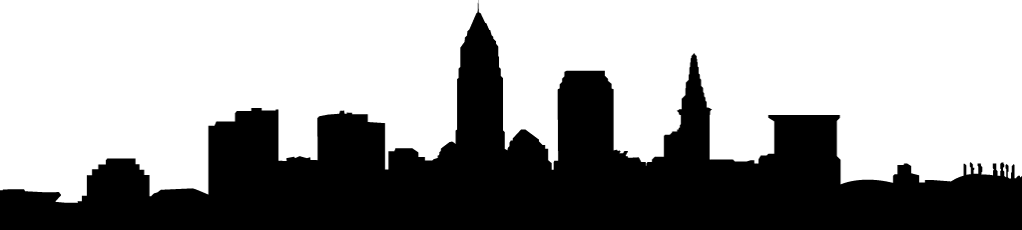 Drawn Skyline Buffalo - Cleveland Skyline Silhouette (1022x230), Png Download