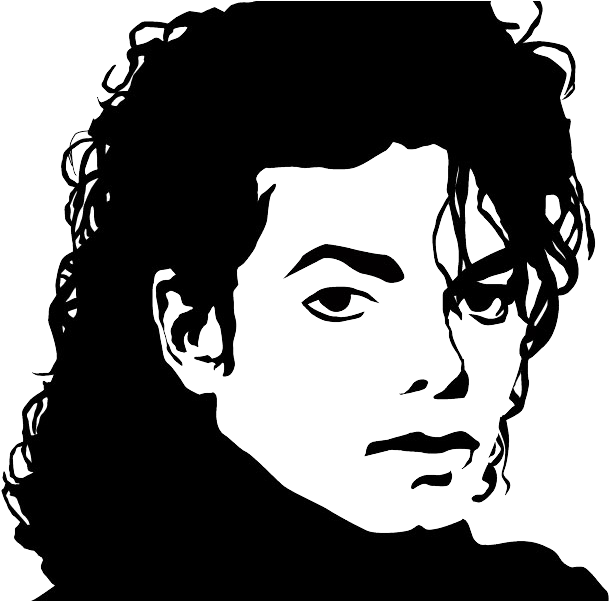 Download - Michael Jackson Face Silhouette (625x600), Png Download