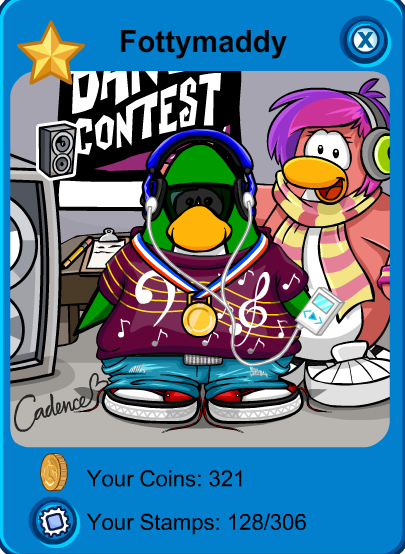 Dj - Club Penguin Cadence (405x554), Png Download