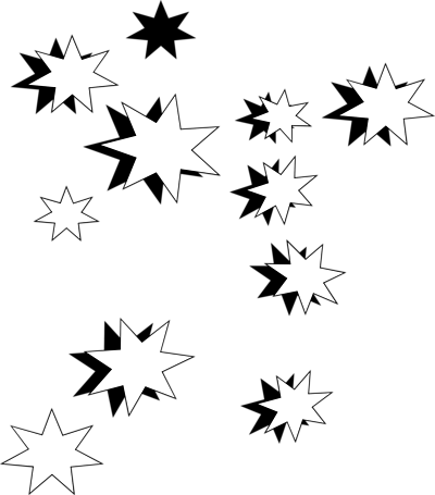 Black & White Stars - Stars Black And White Transparent (400x455), Png Download