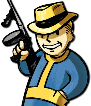 Fallout New Vegas Vault Boy Png (357x400), Png Download