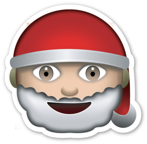 Clipart Santa Emoji - Santa Emoji No Background (480x469), Png Download