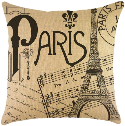 Photo World14 Zpsb178739c - Thewatsonshop Paris Burlap Throw Pillow, Black (455x468), Png Download