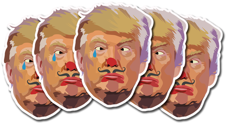 Trumpy The Clown - Illustration (500x500), Png Download