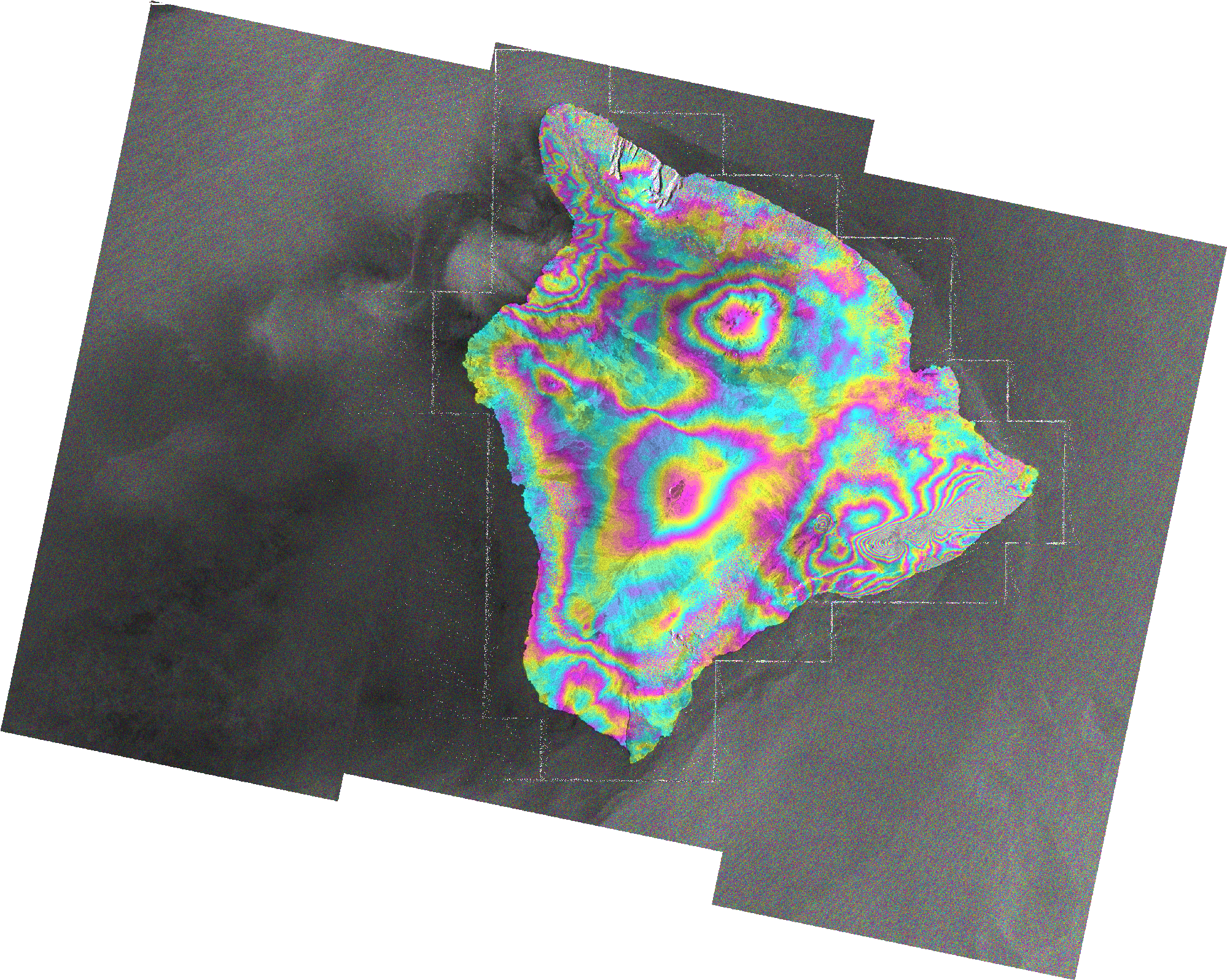 Sentinel 1b 12-day Interferogram - Kilauea Eruption 2018 Nasa (2048x1666), Png Download