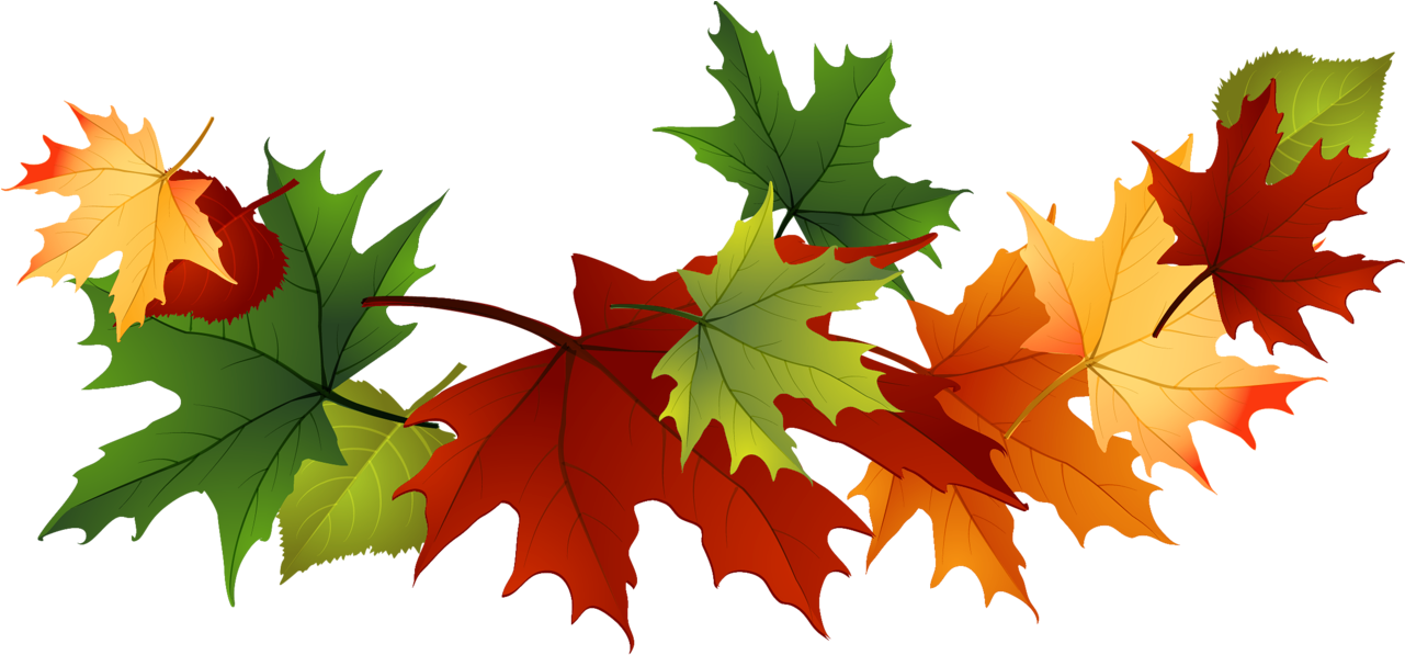 Fall Leaves Free Clip Art (1328x672), Png Download