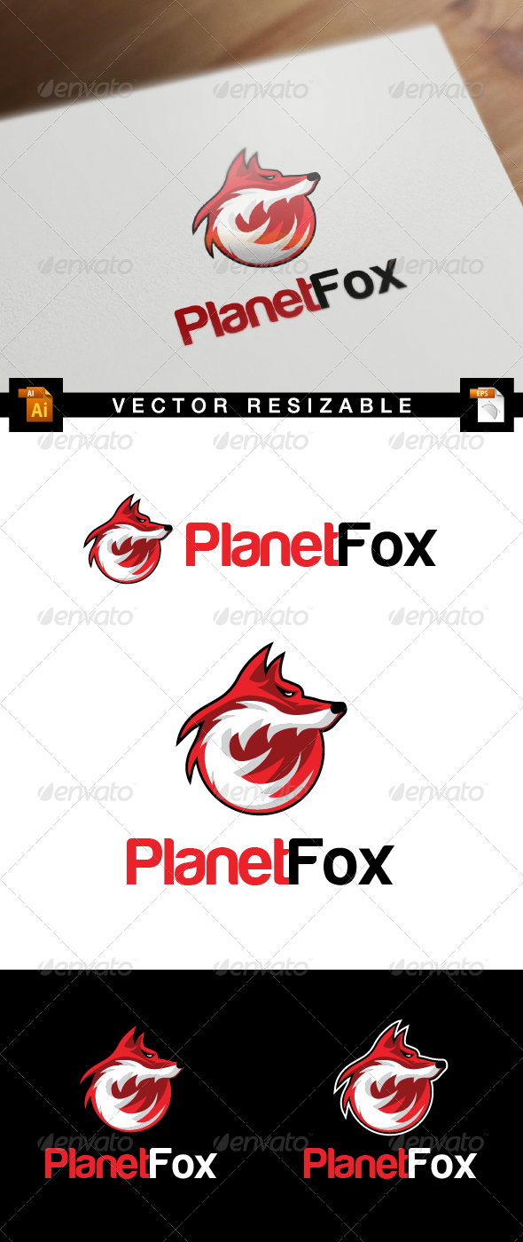 Planet Fox Transparent Png - Logo (590x1400), Png Download