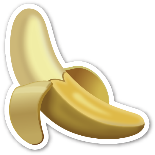 If You Are Looking For The Emoji Sticker Pack, Which - Banana Emoji (530x525), Png Download