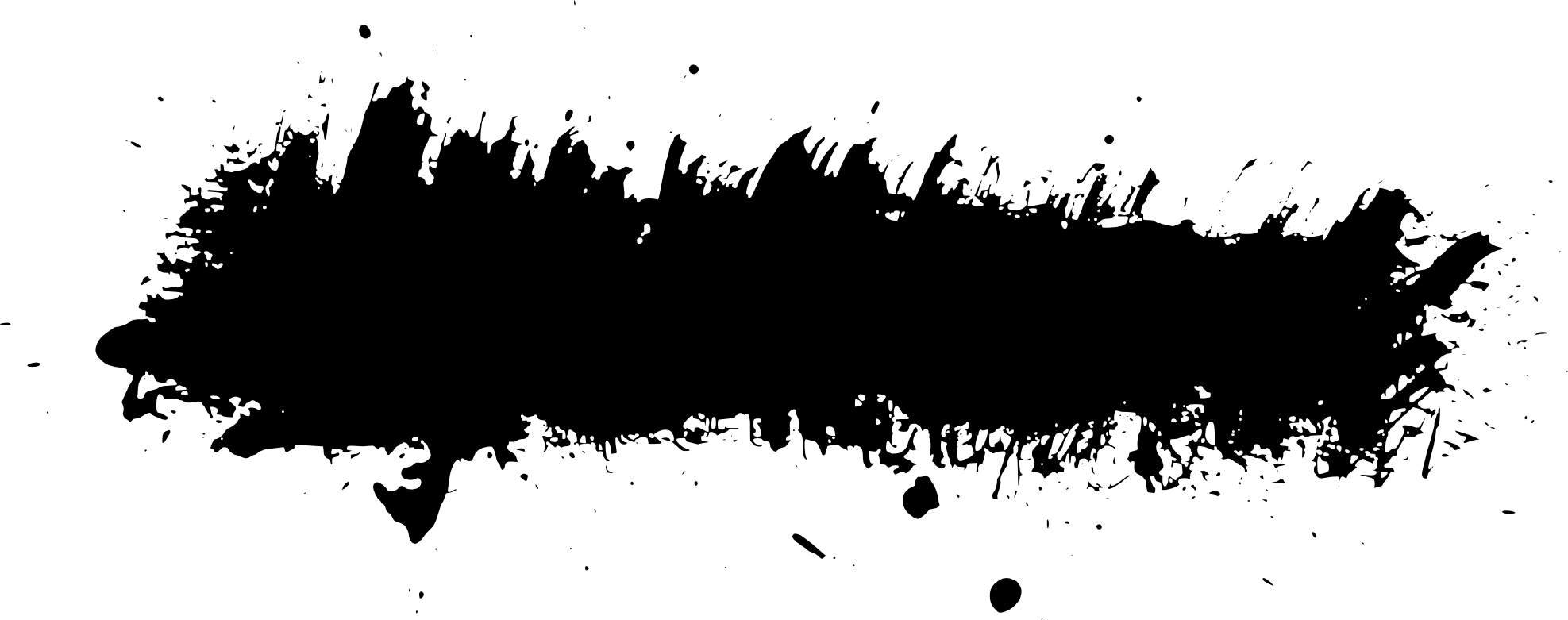 Free Download - Paint Grunge Silhouette Png (1975x781), Png Download