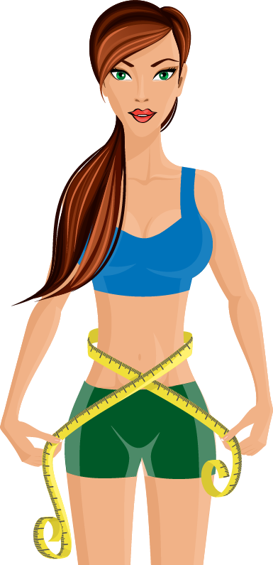 Weight-girl - Clip Art Slim (385x795), Png Download