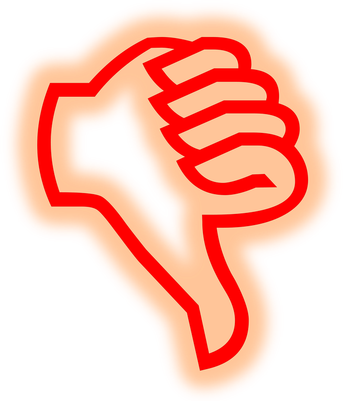 Thumb Down Red Copy - Thumbs Down Outline (717x851), Png Download