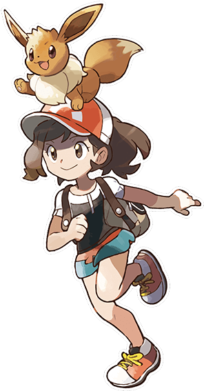 Female Trainer Male Trainer - Pokemon Let's Go Trainer (558x567), Png Download