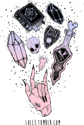 Old Soul - Pastel Goth Iphone Backgrounds (500x528), Png Download