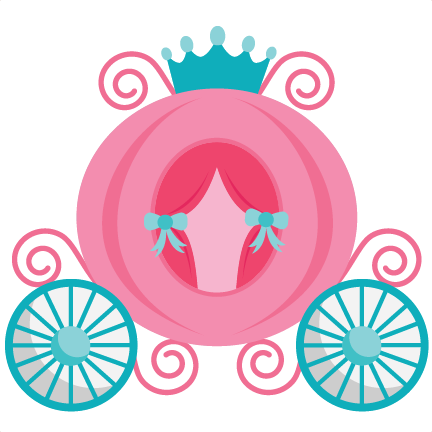Princess Carriage Svg Scrapbook Cut File Cute Clipart - Princess Carriage Clipart (432x432), Png Download