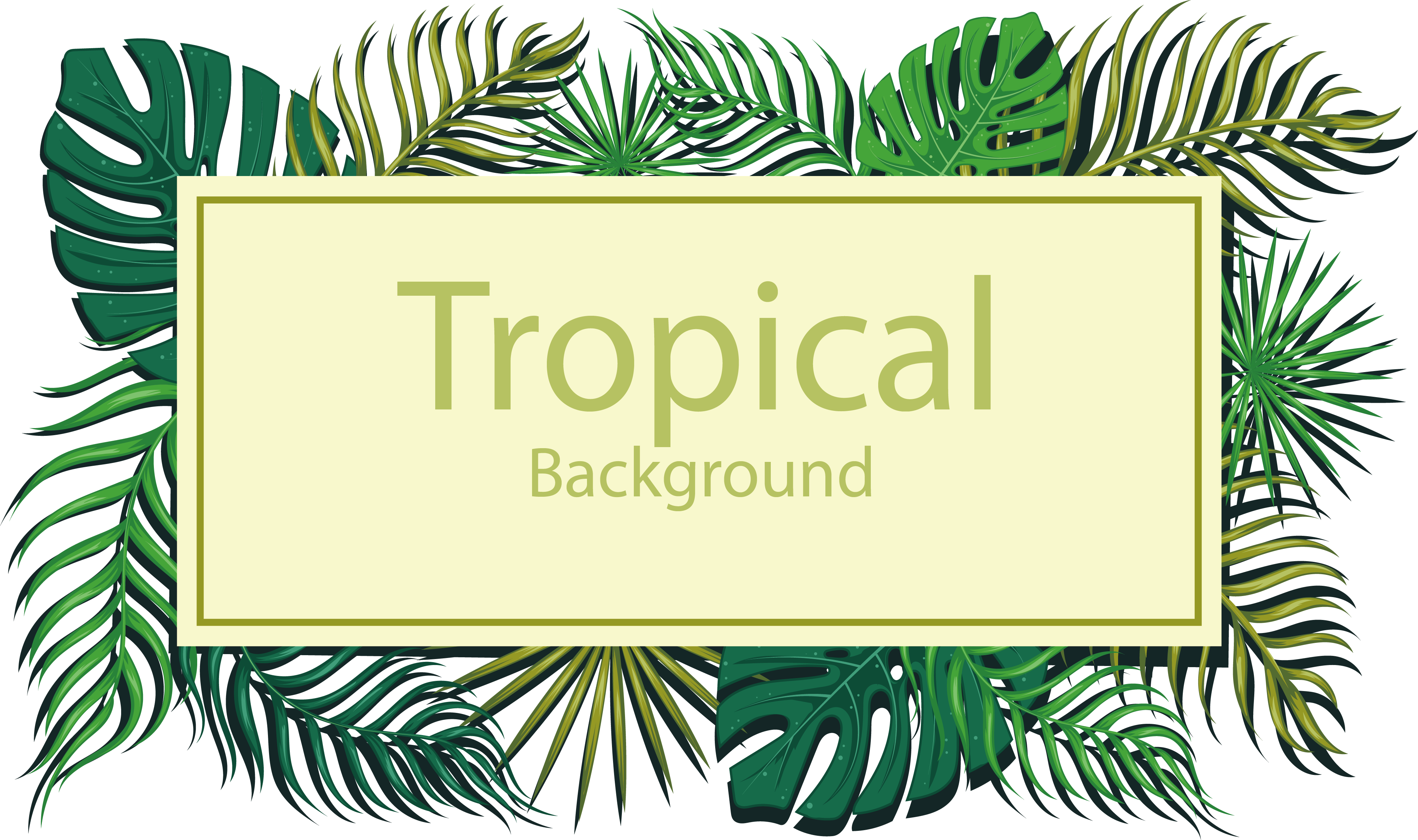Tropics Euclidean Vector Leaf - Leaf (4027x2386), Png Download