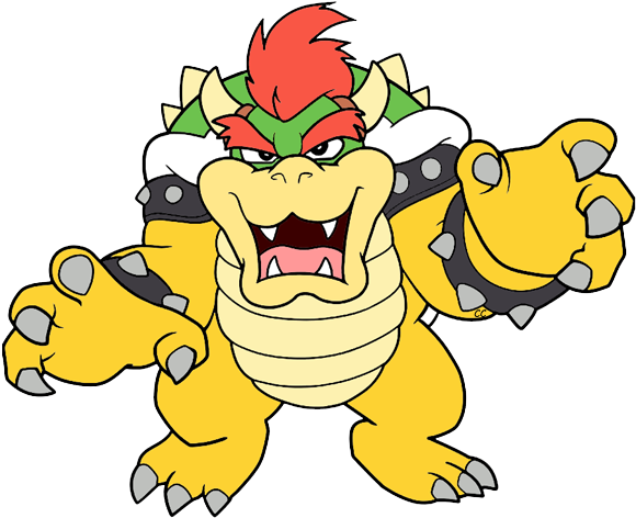 About - Bowser Mario Clip Art (587x479), Png Download