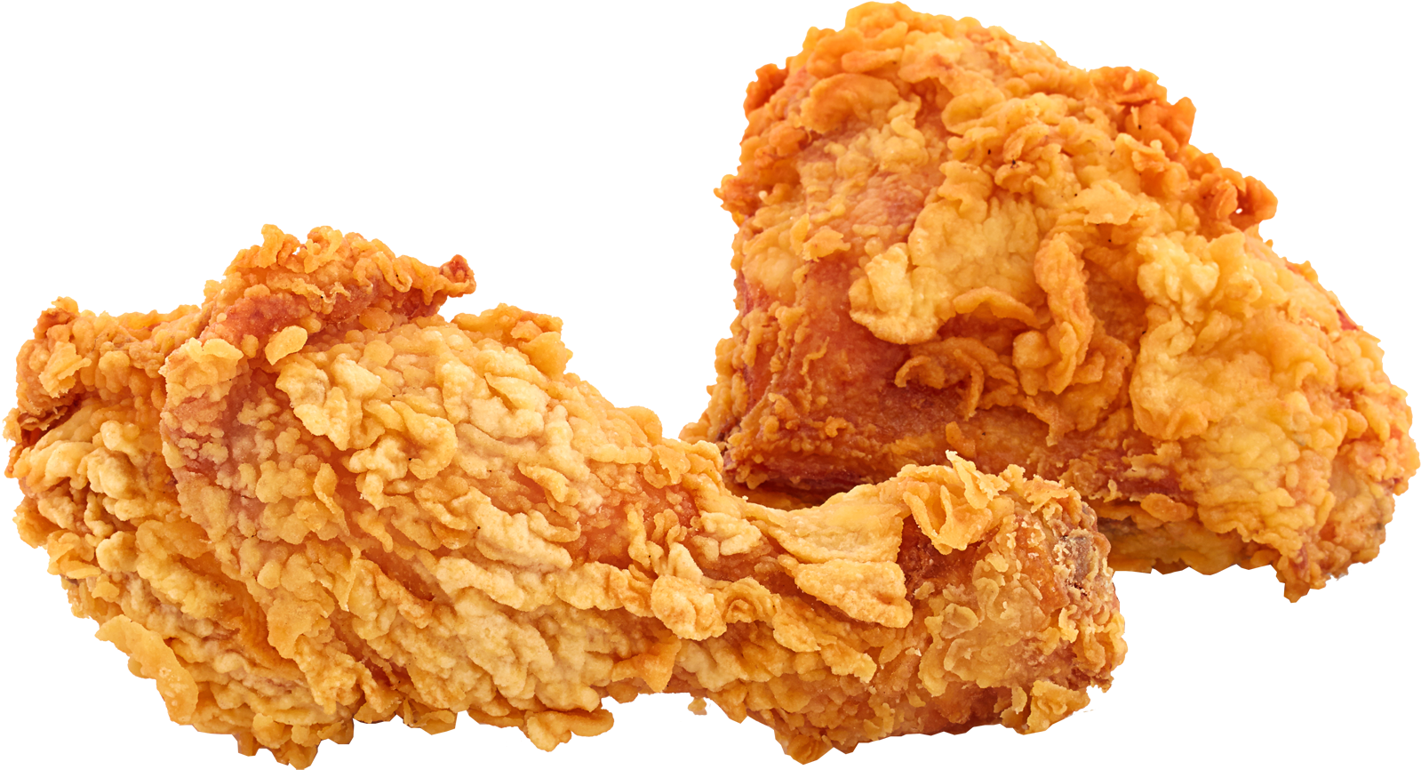 Crispy Fried Chicken Png - 2 Pcs Fried Chicken Png (1772x1145), Png Download
