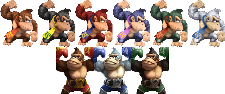 Donkey Kong - Donkey Kong Skins Smash 4 (768x320), Png Download