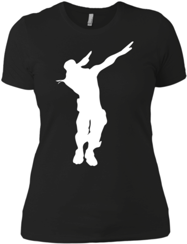 Fortnite Dab Emote Nl3900 Next Level Ladies' Boyfriend - Fortnite Shadow Black And White (500x500), Png Download