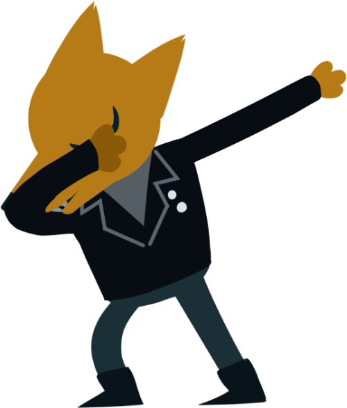 30 Aug - Night In The Woods Gregg Dabbing (500x587), Png Download