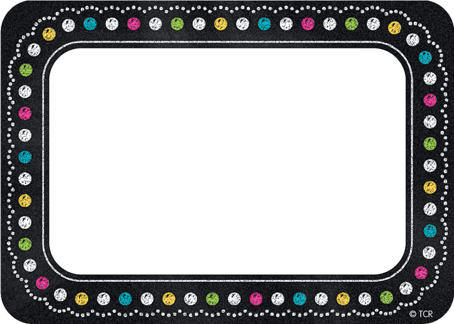 Chalkboard Brights Border Large (900x900), Png Download