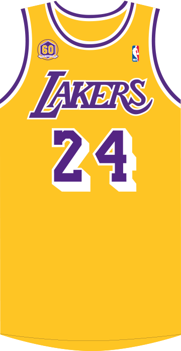 Showtime Throwback - Lakers Jersey No Background (360x698), Png Download