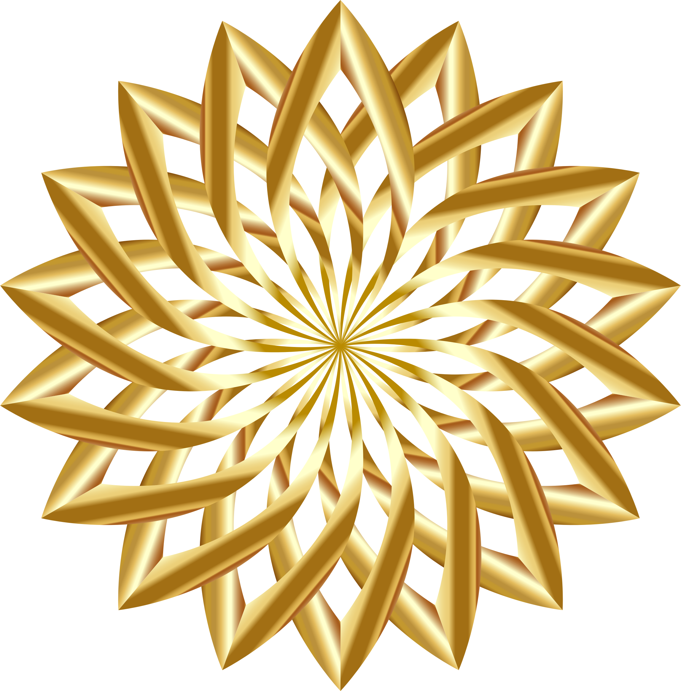 This Free Icons Png Design Of Golden Lotus No Background (2296x2330), Png Download