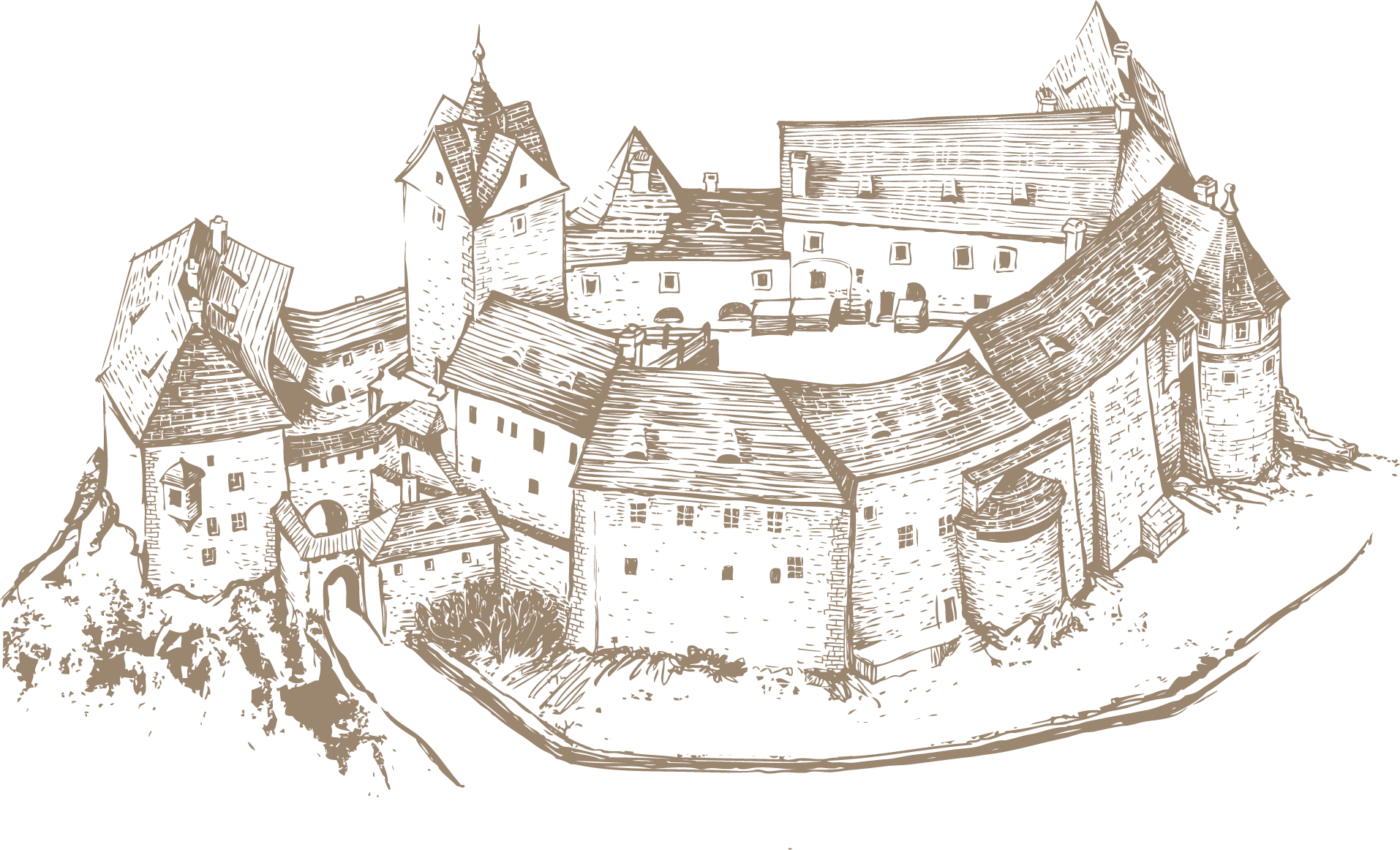 Loket Castle - Medieval Architecture (1914x1162), Png Download