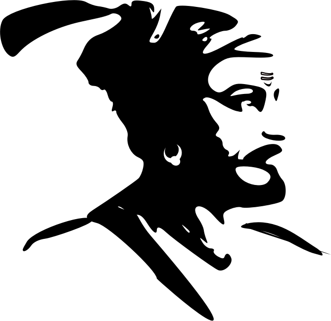 Shivaji Maharaj Silhouette - Shivaji Maharaj Bike Stickers (669x649), Png Download