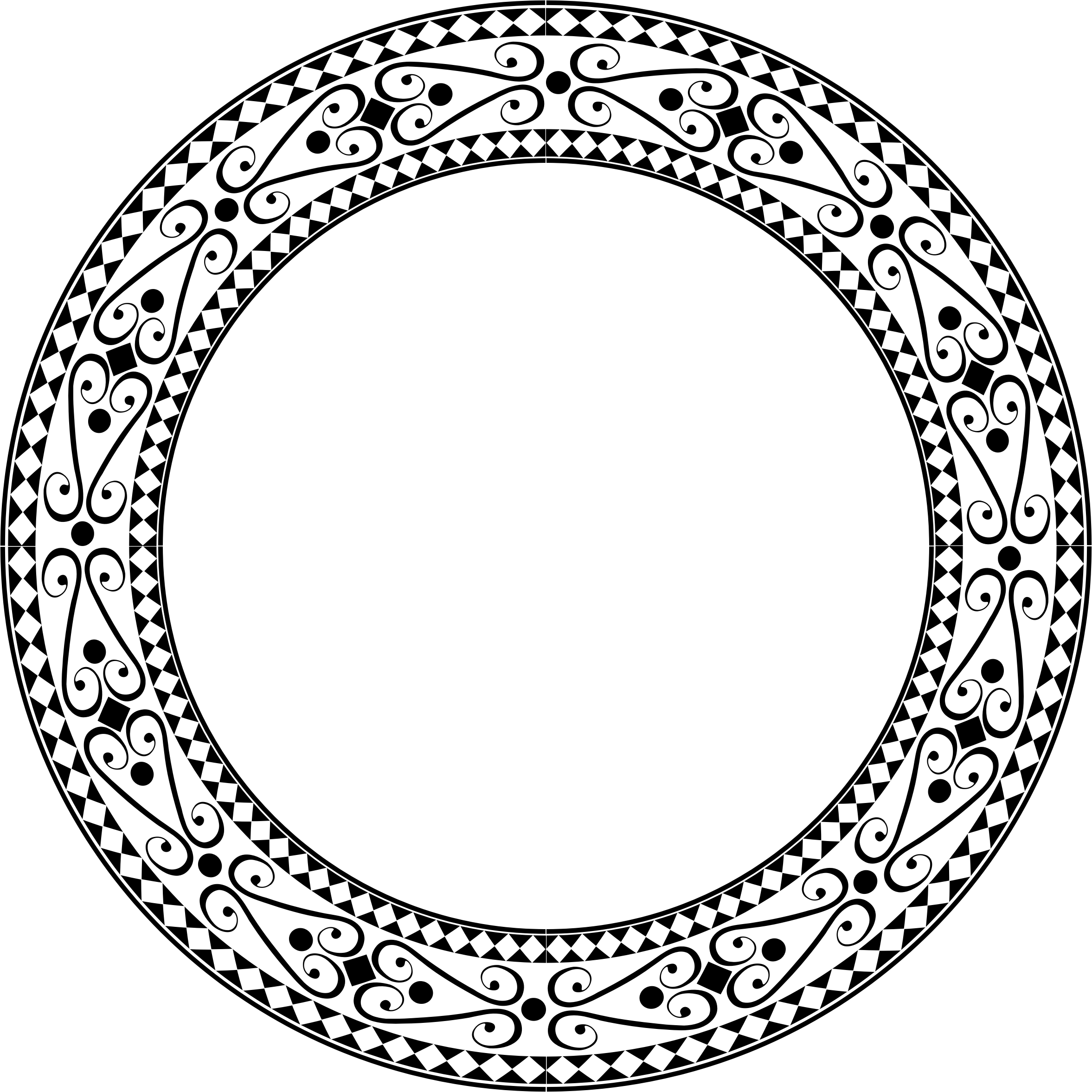 Round Picture Frame Png - Ornamental Circle Frame (2354x2354), Png Download