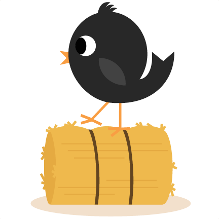 Crow On Hay Bale Svg Cutting Files For Scrapbooking - Clip Art (432x432), Png Download