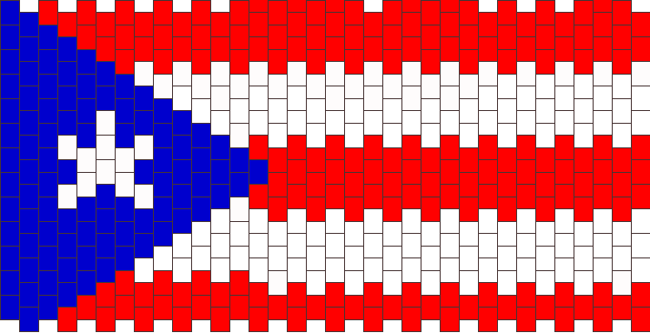 Puerto Rico Flag Kandi Pattern - Puerto Rico Flag Minecraft (714x366), Png Download