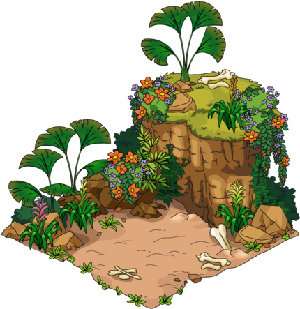 Decoration Dino Treerock3 - Illustration (439x479), Png Download