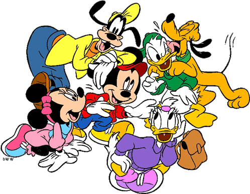 Pluto Young Mickey, Minnie, Donald, Daisy, Goofy, - Mickey And Friends School (498x387), Png Download