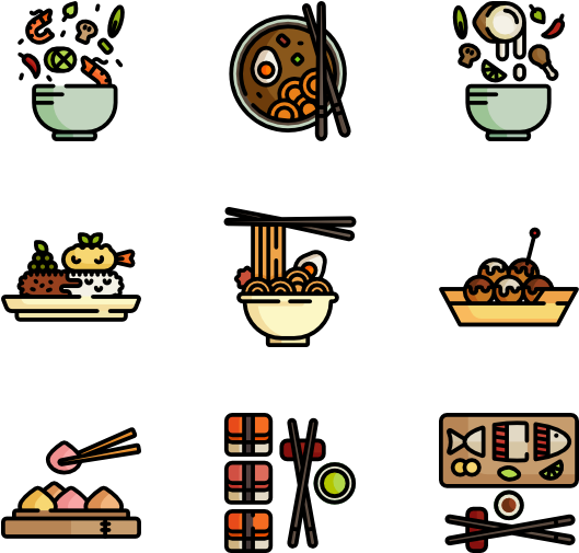 Asian Food - Asian Food Icon (600x564), Png Download