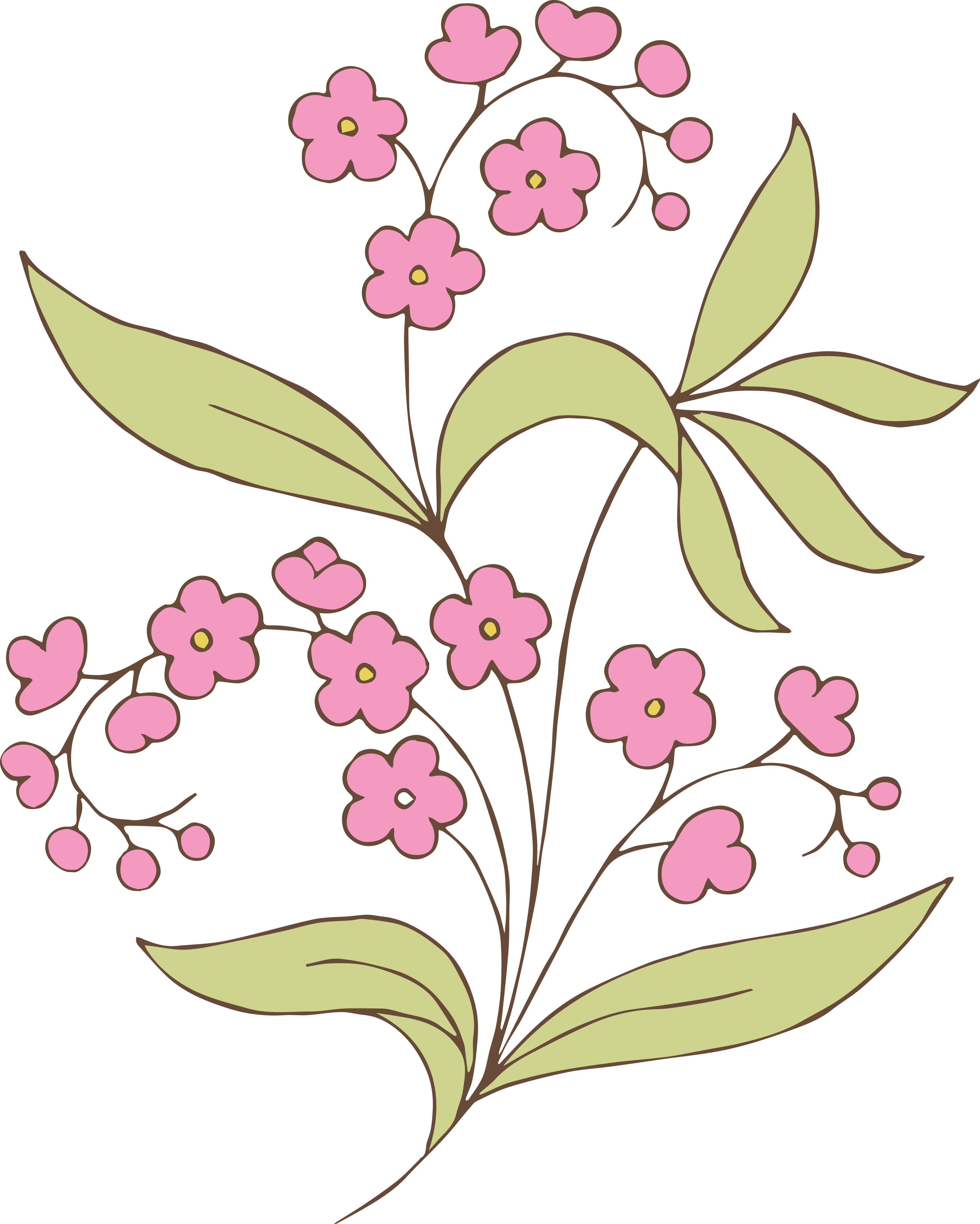 Free Stock Vector Vintage Pink Flower Amp Clip Art - Clip Art (3137x3917), Png Download