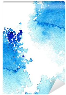 Abstract Dark Blue Watery Frame - Splash Watercolor Background Frame (400x400), Png Download